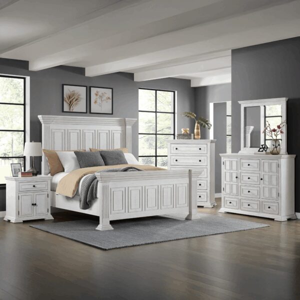 Heather Rustic White Main Bedroom