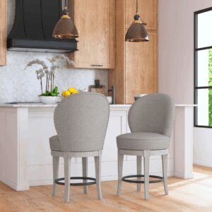 Westford Grey Swivel Counterstool W/ Grey Linen