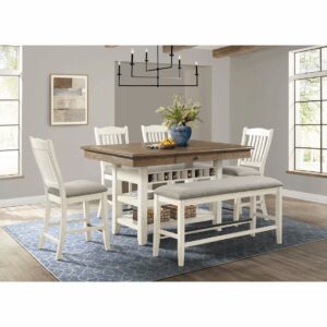 Bellevue Antique White Dining Room Group